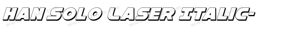 Han Solo Laser Italic字体转换